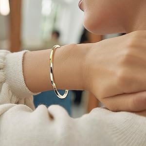 Thin Cuff Bracelet for Women Men Couple