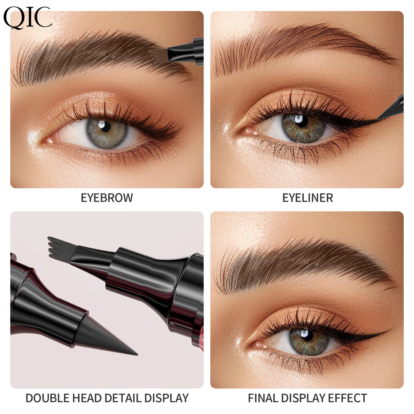 Qic Brow & Line 2IN1 Ink Pen – Eyeliner + Eyebrow Pencil {Waterproof}