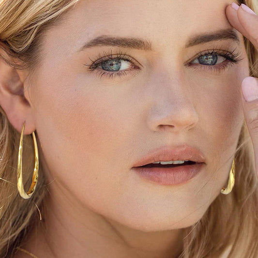 Sterling Silver Hoop Earrings Lightwieght Large Hoops Earring for Women