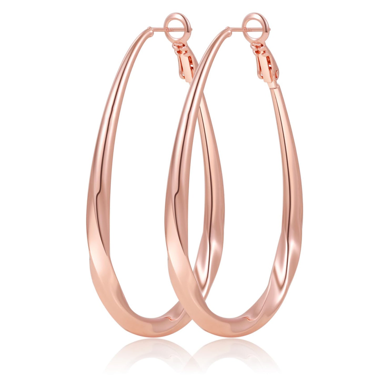 Sterling Silver Hoop Earrings Lightwieght Large Hoops Earring for Women