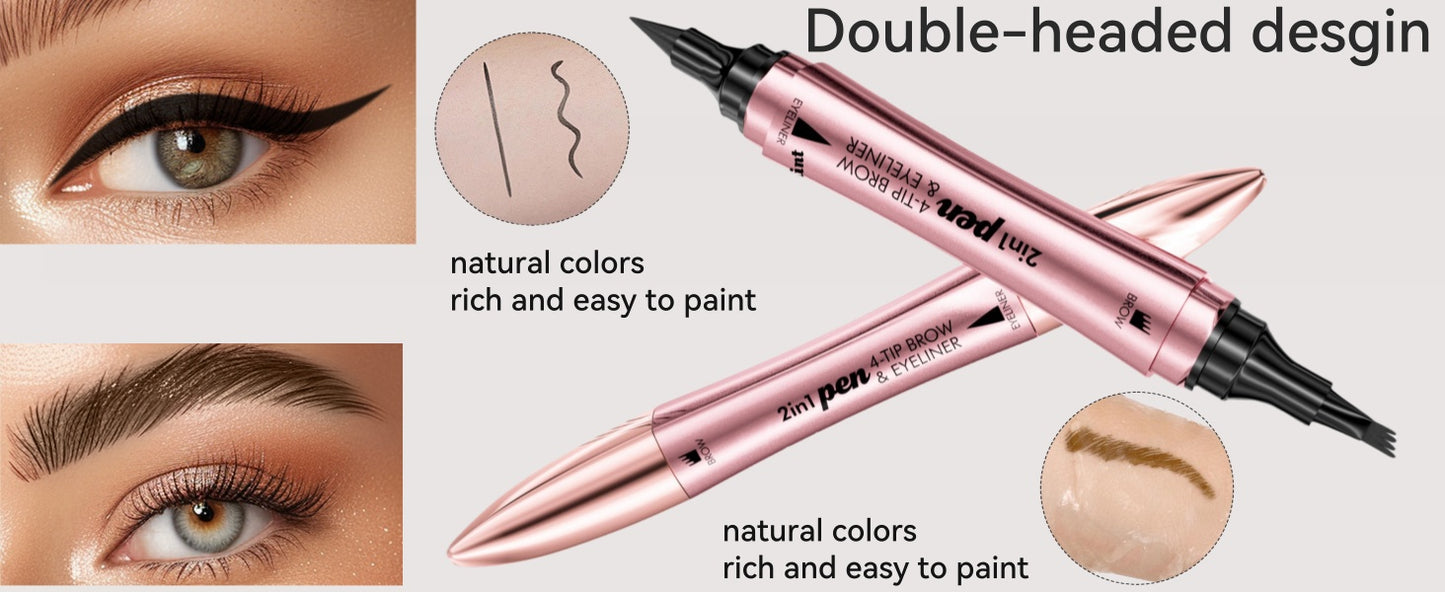 Qic Brow & Line 2IN1 Ink Pen – Eyeliner + Eyebrow Pencil {Waterproof}